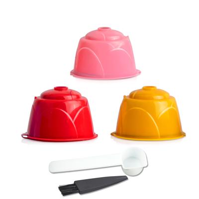 Capsule di caffè riempibili in PP Set di filtri per tazze di capsule di caffè riutilizzabili compatibili con DOLCE GUSTO