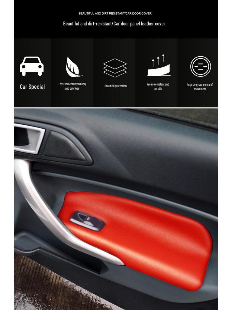 Ford Fiesta (09-14) Leather Door Panel & Armrest Cover for Interior Upgrade