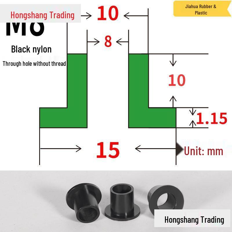 Step T-Shaped Nylon Insulating Bushing Washer, M3-M35 Thread Protection Spacer