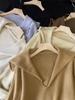 Women's Batwing Sailor Collar Pullover Sweater - Solid Color Knit Top for Autumn