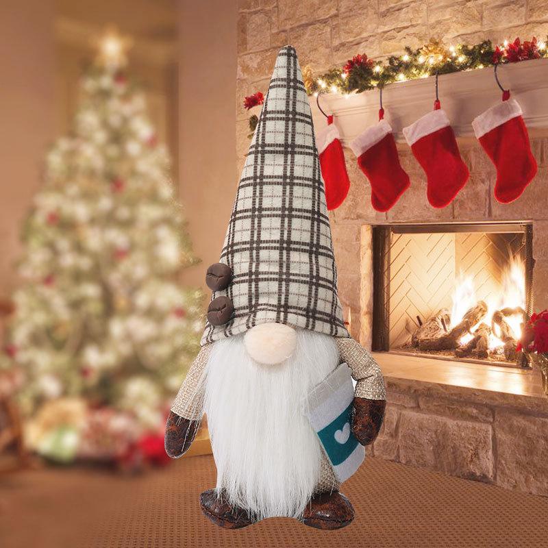 Christmas Figurine, High-end Knitted Pointed Hat Sitting Posture, Dwarf Plush Ornament, Decorative Items