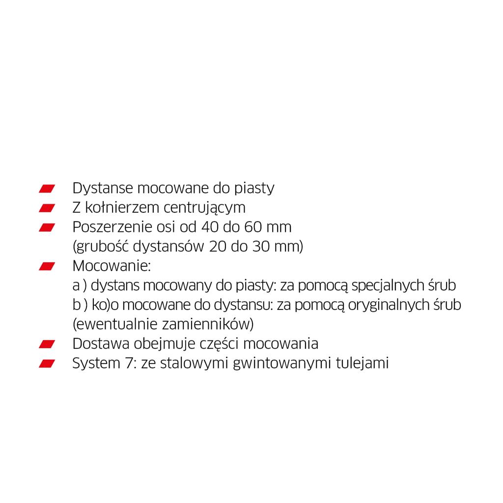 Zestaw Dystansów Pro-Spacer Kpl.na 1 Oś 112/5-66,5-155-1425 Cz S90-7-20-051-B