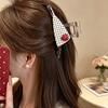 Strawberry Polka Dot Triangle Claw Clip for Thick Hair – Large, Sweet Updo Accessory
