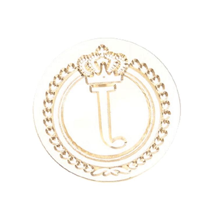 Brass Head Seal Stamp Crown Letters Sealing Wax Stamp for Letter Invitations Decoration English Letters Wax Seal Stamp