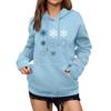 Women's Winter Christmas Printed Pullover Hooded Sweatshirt Fleece Long Sleeve Sweatshirt