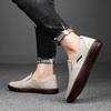 Tamanho Grande 38-48 Sapatos Casuais Artesanais em Couro Camurça para Homens Mocassins Homem Mocasins Sapato de Dirigir Masculino Flats Slip-on Solado de Borracha