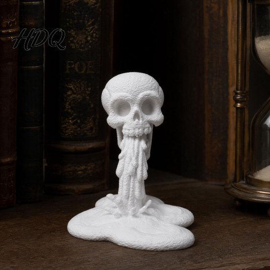 Long-lasting 3D Printed Figure Skull Water Flow Ornament Creative Statue with Environmentally