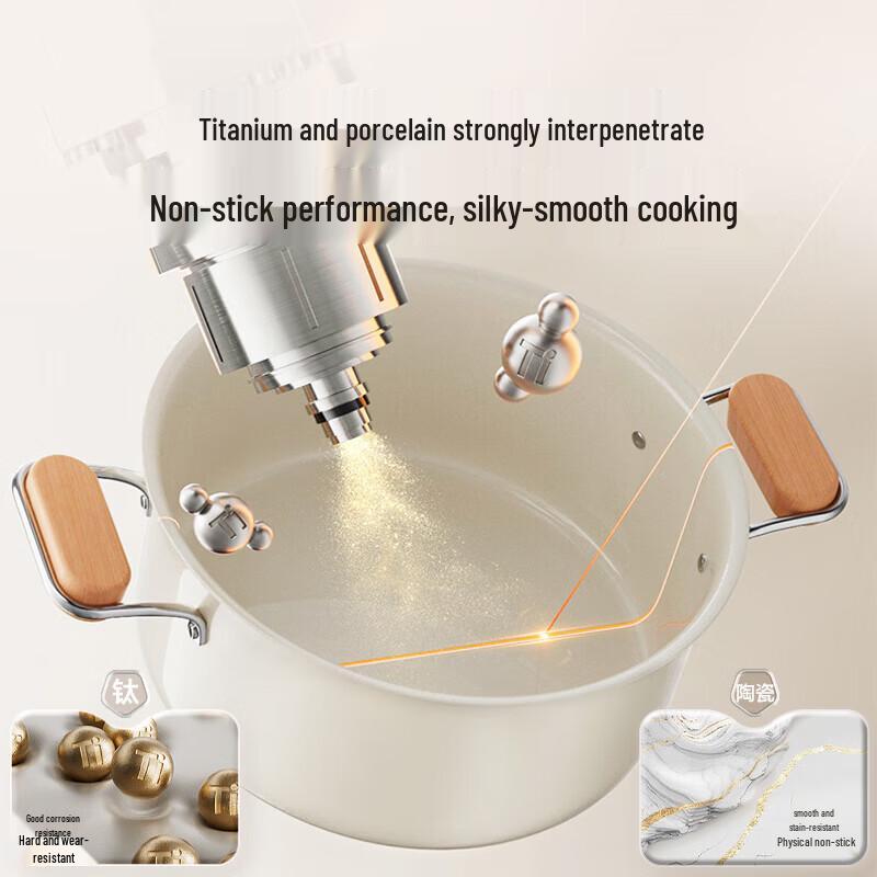 Little Bear 28cm Titanium Ceramic Double Layer Steamer Pot