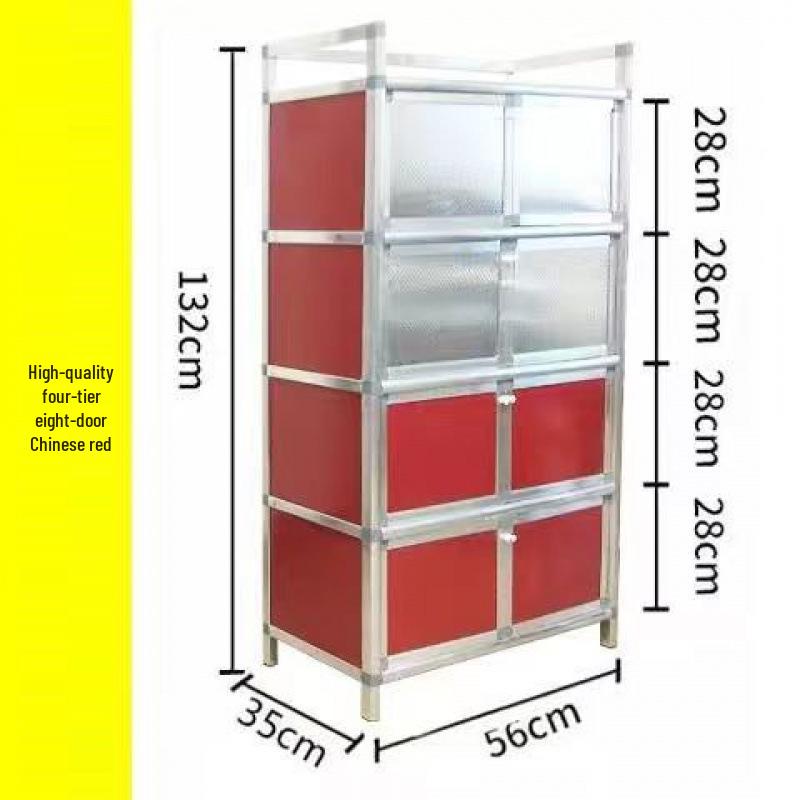 Vintage Cupboard: Floor-Standing Kitchen Cabinet with Shelving and Doors for Dishes and Utensils Storage