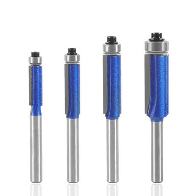 CSOOM Pro 4 Stück Trimmerbit Schaftdurchmesser 6mm Fräserbit zum Schneiden Türpaneel Gravur Dekorative Bearbeitung Holzbearbeitung Schneidwerkzeug Trimmerbit für