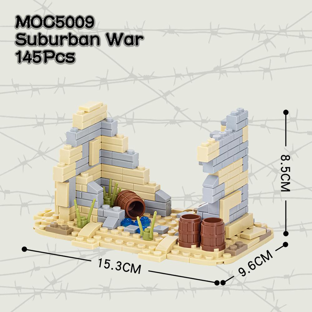 MOC WW2 Battlefield Brick Military Installation Gun Weapon Compatible Figure Building Block Toys For Children Adult Friends Gift