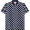 GG Jacquard Jersey Polo Shirt Blue 768636-XJF49-4492