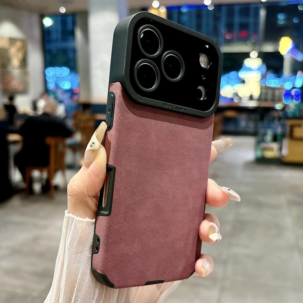 

Vintage Suede Fur Bumper Armor Case for iPhone 17 Air 16 15 14 13 12 Pro Max 11 Plus 17Pro X XS XR 8Plus Commercial Soft Cover iPhone Air