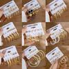 Vintage Gold Geometric Women's Earrings Set Ear Studs Fashion Pearl Circle Hoop Earrings for Women 2022 Trend Female Jewelry Gifts