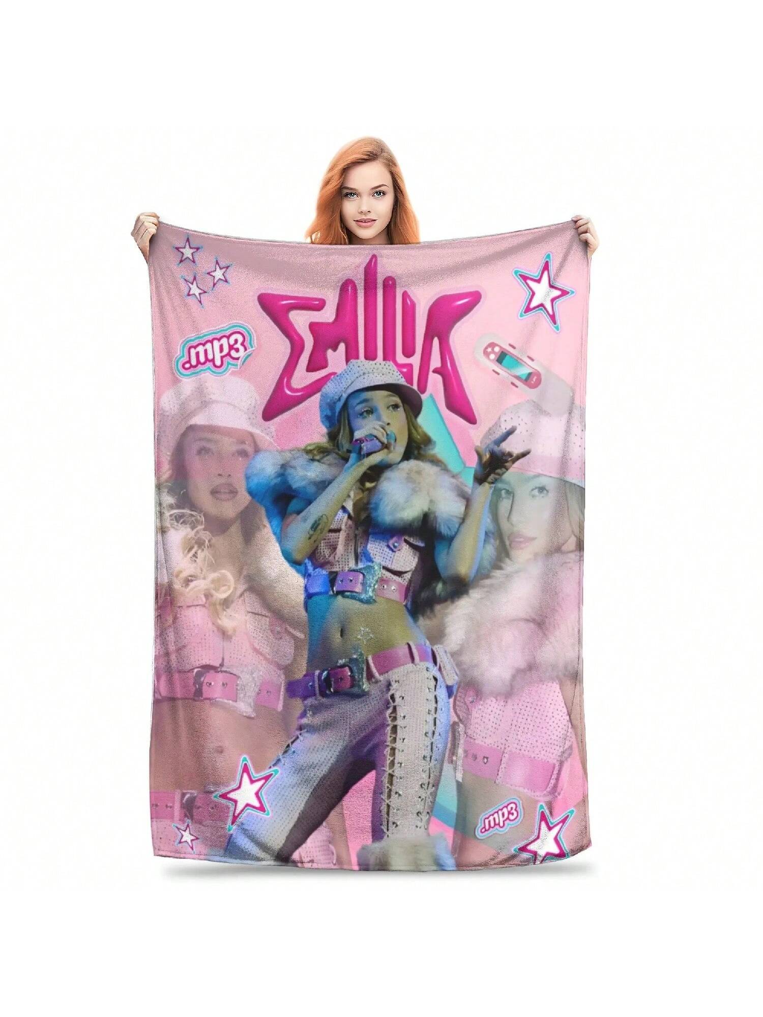 

Emilia Mernes Blanket Emilia Mp3 Album Multi-Size Cozy And Lightweight Throw Blankets For Sofa Couch And Bed 75X95CM серый