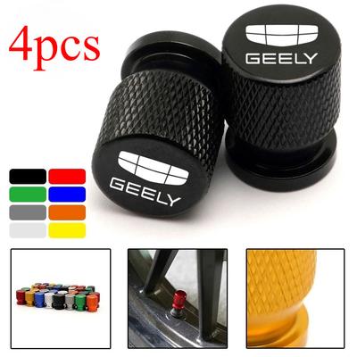 LUNGU-Q-4pcs for Geely Atlas Coolray Emgrand EC7 EC8 X7 EX7 CK2 Car Wheel Tire Valve Caps Tyre Stem Covers Airdust Waterproof140000