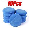 10Pcs Car Detailing Applicator Pads Car Care Waxing Polish Sponges Soft Microfiber Round Pocket Foam Sponges Car Cleaning Tools