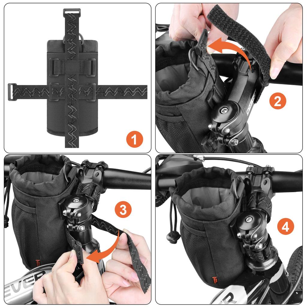 Desing Wish Bicycle Drink Bike Drink Bicycle Water Bottle Holder with Two Removable Velcro Multiple Mounting Compatible with Cross Road Folding