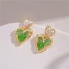 Luxus Kristall Herz Liebe Ohrstecker Für Frauen Mädchen Französisch Ins Vintage 2025 Mode Koreanisch Hochzeit Romantischer Schmuck Geschenke