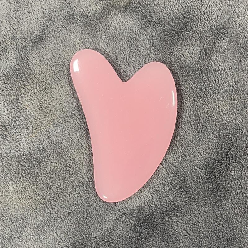 Heart-Shaped Resin Beeswax Gua Sha Set for Facial and Body Acupoint Scraping