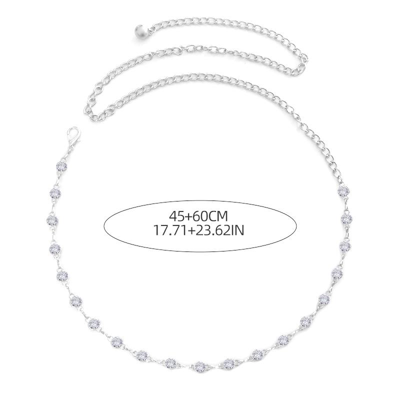 Fashionable Single-Layer Tassel Minimalist Style Rhinestone Waist Chain Women Body Chain Jewelry Clothing Accessories Gifts