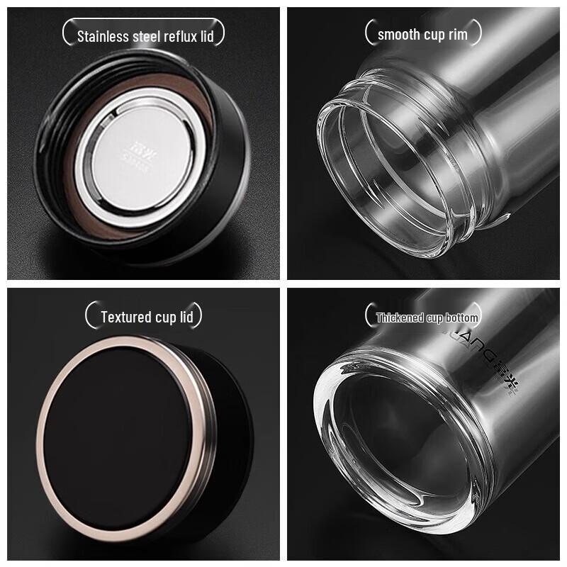 Fuguang Single-Walled Borosilicate Glass Tea Tumbler