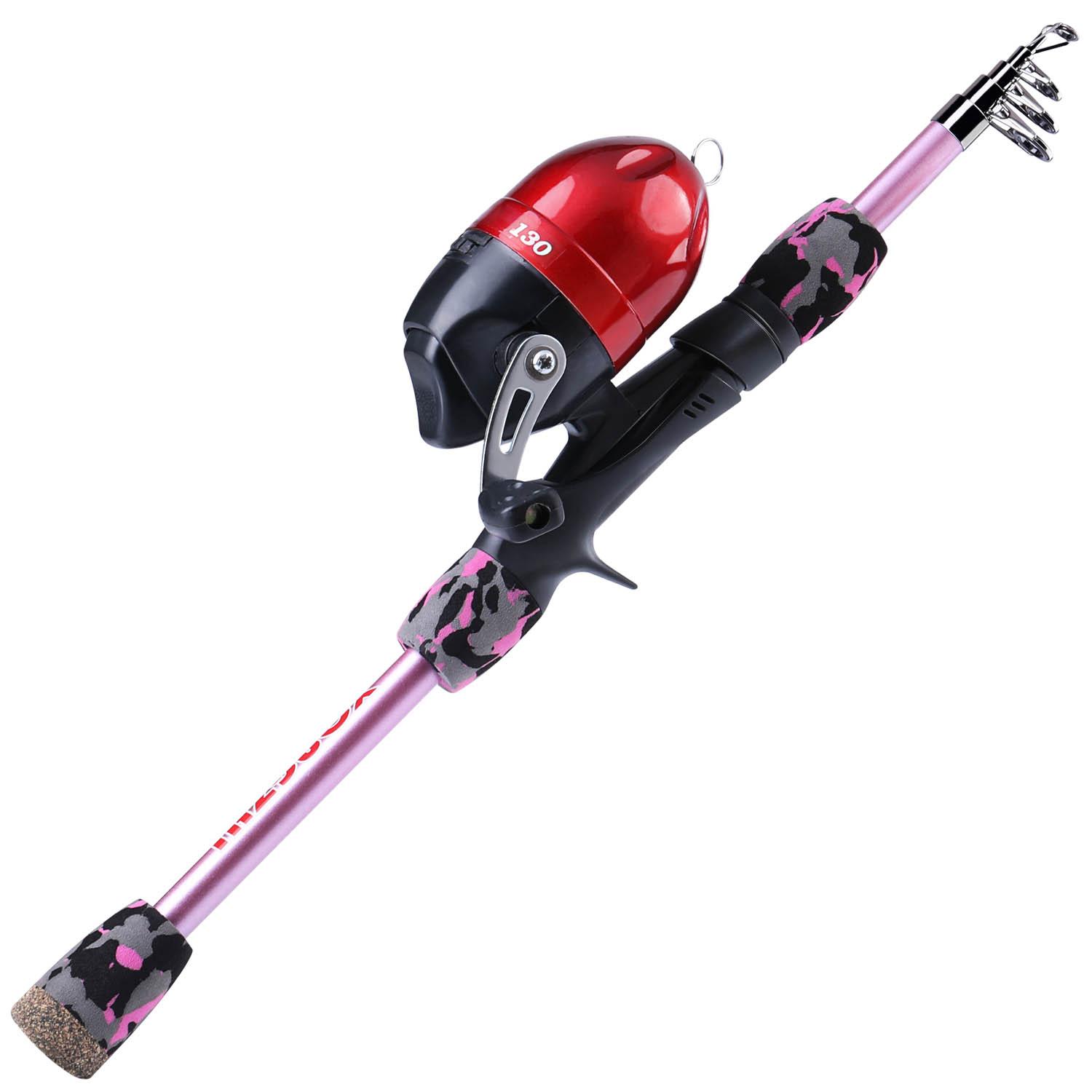 

Дорожная удочка 1,5 м, портативная телескопическая спиннинговая удочка, шариковая рыболовная катушка, комбо для детей, рыболовное пулевое колесо 1.5M розовый/красный