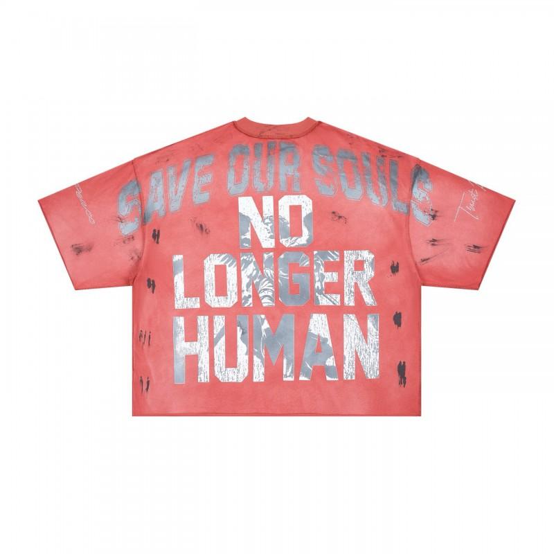 Unisex Oversized Vintage American Hip Hop Print T-Shirt Loose Fit Cotton Tee Casual Wear