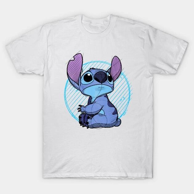 Cute Stitch Doll White TShirt S