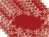 Red Snowflakes Winter Christmas Xmas PlacematsSet of 4 Table Mats for Party Home Kitchen Dining Table Decorations 12x18 Inch