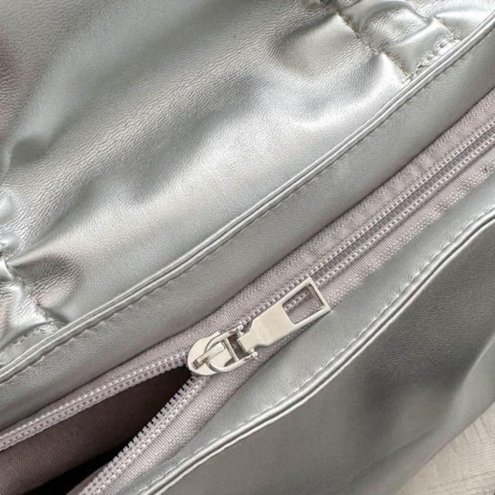 Fashion Sweet PU Leather Shoulder Bag Large Capacity Pleated Y2K Bow Underarm bag French Style Handbag Solid Tote Bag Women