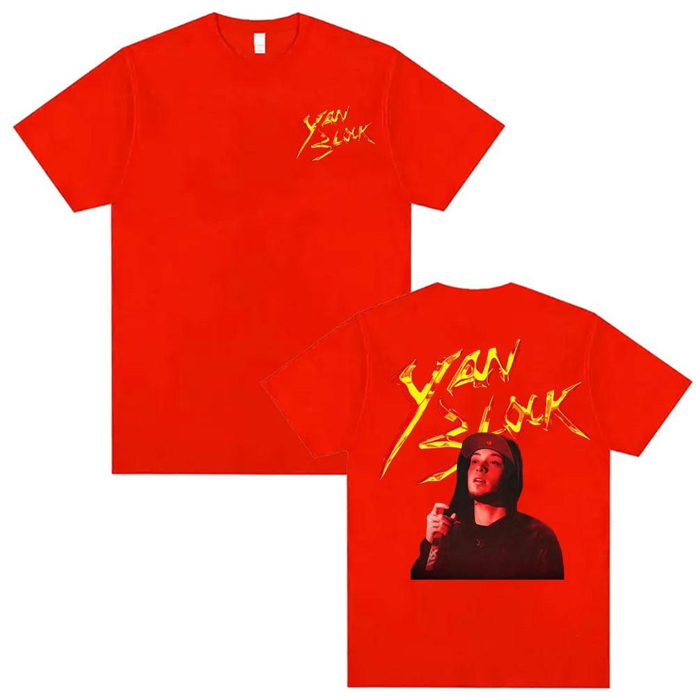 

Rapper Yan Block Album Tour Double Sided Graphic Tshirts Men Women Summer Short Sleeve Oversized 100 Cotton Shirts Streetwear M
