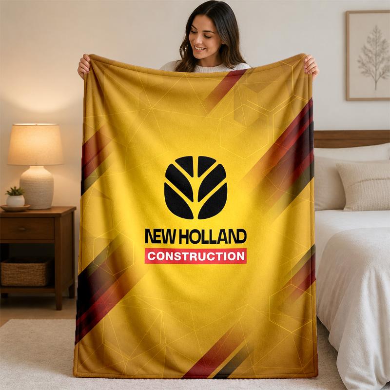 New Holland Print Flannel Blanket Cozy Lightweight Plush Throw Blanket For Bed Sofa Household Use