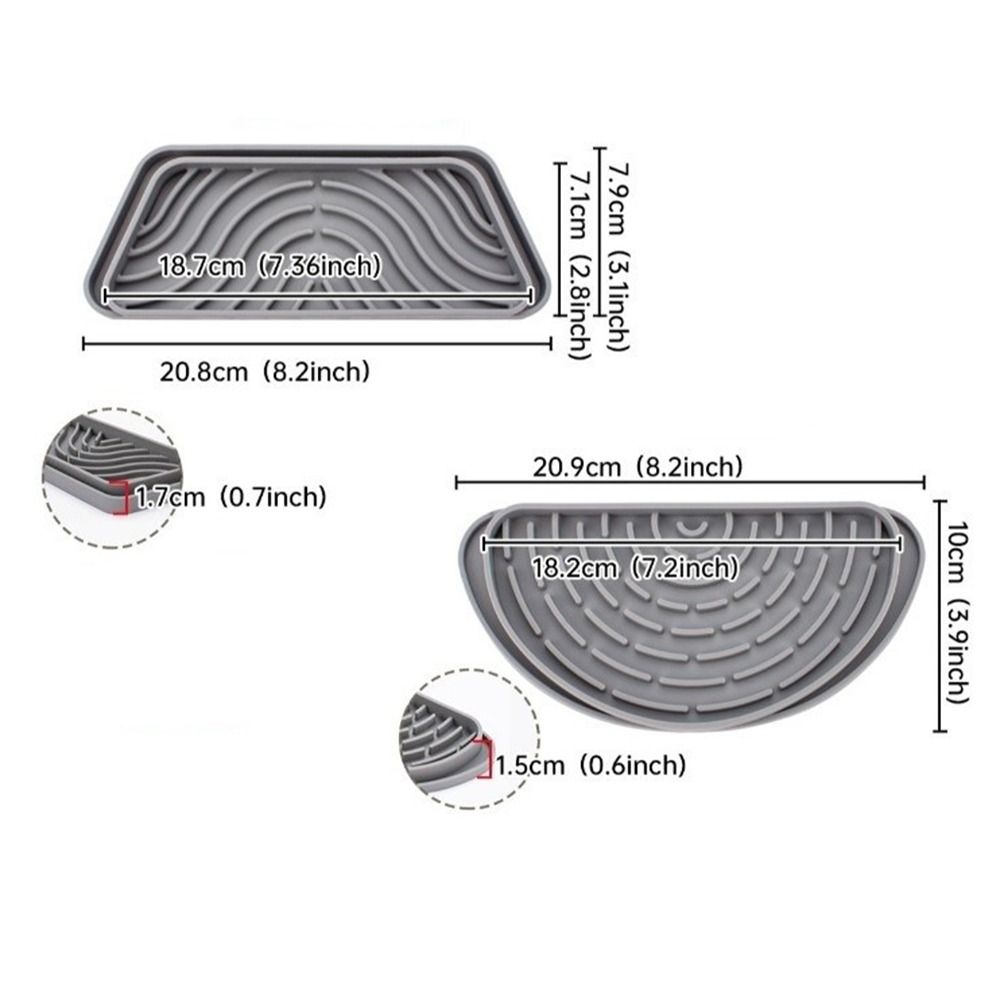 Silicone Refrigerator Drip Tray Catcher Easy-To-Clean Raised Grooves Water Dispenser Drip Tray Cuttable Eco-Friendly