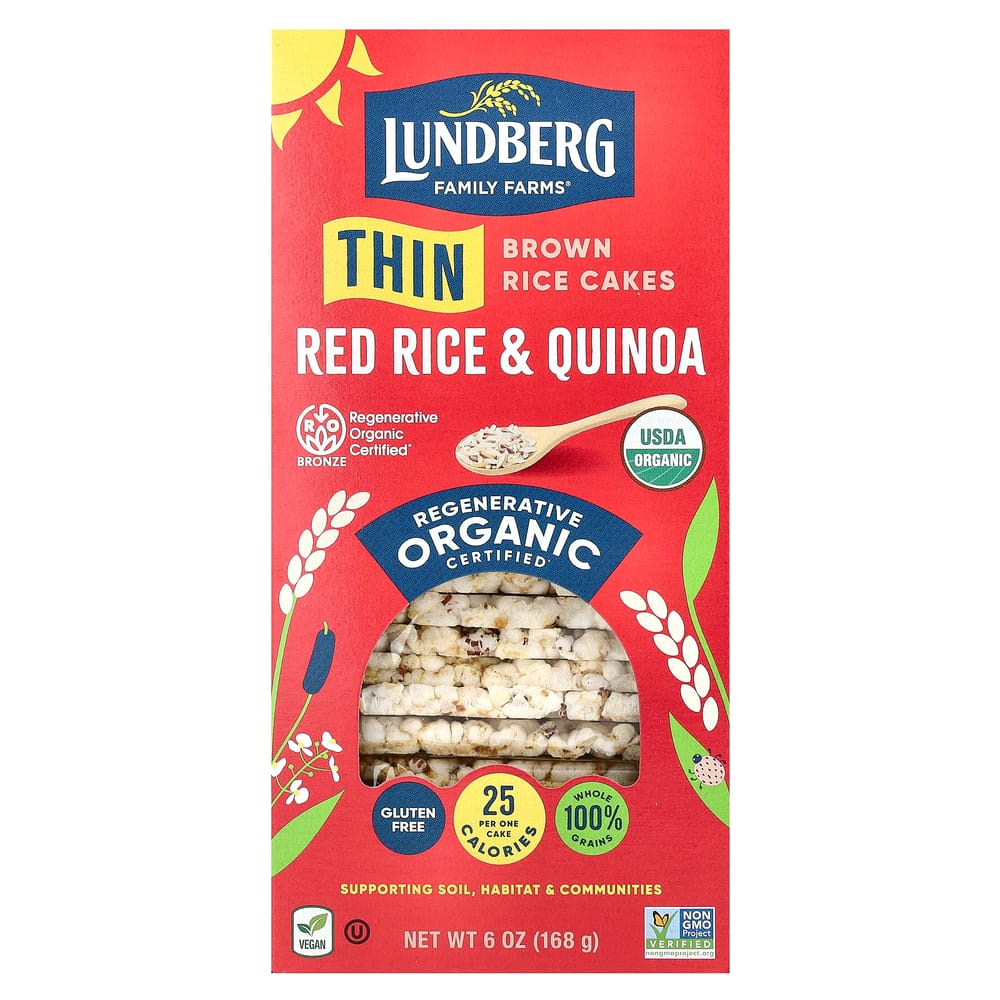 iHerb Thin Stackers Red Rice + Quinoa Salt-Free Rice Snacks 168g (6oz)