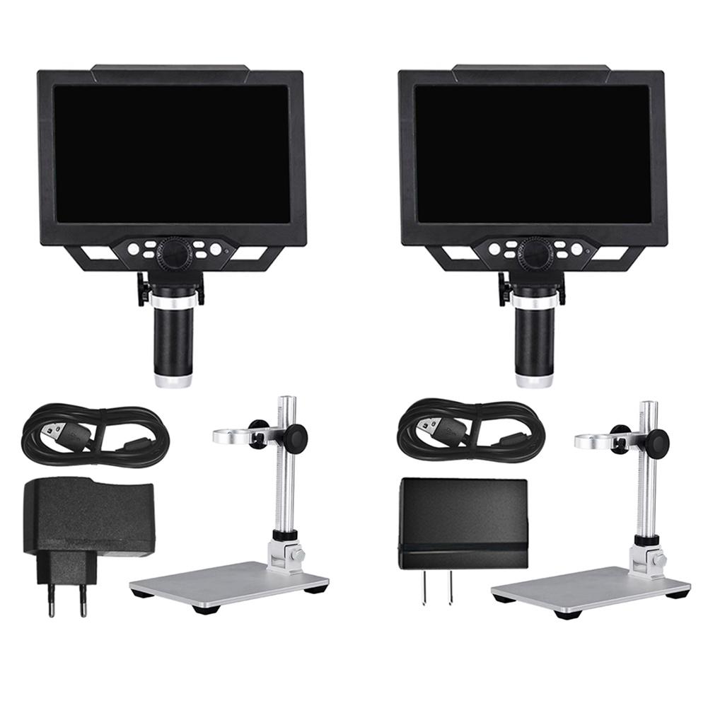 1200X Digital USB Microscope with 8 LED Light 7inch LCD Video Soldering Microscope Portable Microscopes for Soldering PCB Repair