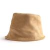 Autumn and Winter Versatile Deerskin Velvet Solid Color Bucket Hat Damp Warm Windproof Face Small Bucket Basin Hat