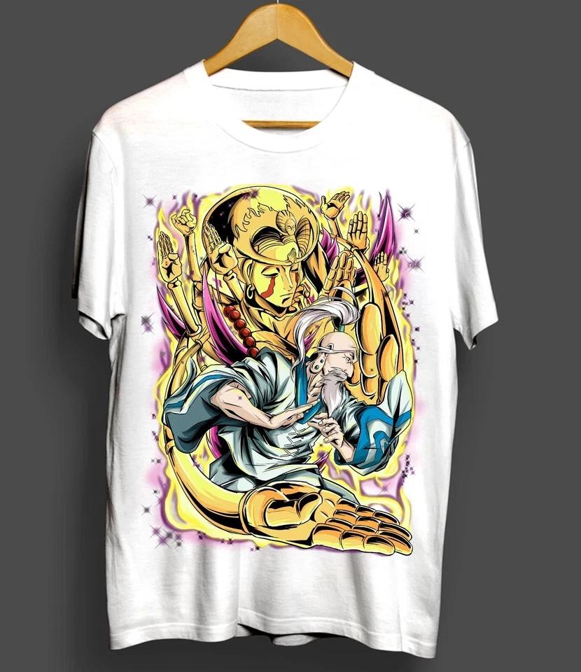 Isaac Netero TShirt Hunter Hunter Unisexga Strip Anime Japanese Shirt White S