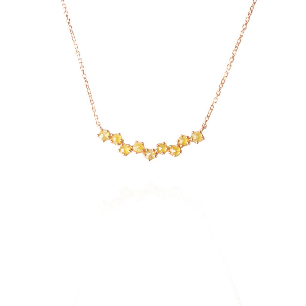 Mezmic Magic Yellow Diamond Shine Gold Necklace