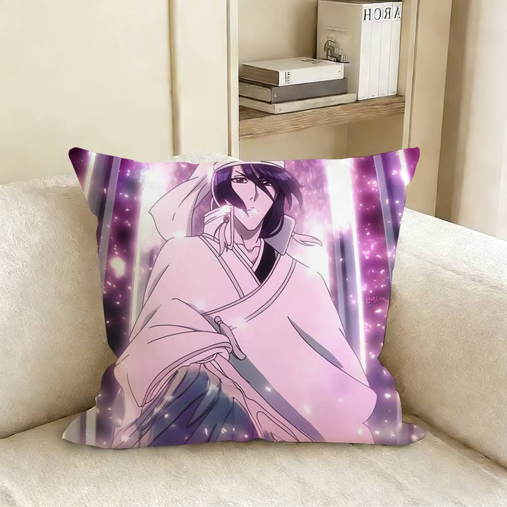BBleach Anime KKuchiki Byakuya Various Sizes Square Pillow Case For Car Home Bedchamber Decor