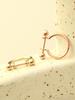 Minimalpiercing 14K Simple C-Shaped Inner Conch Piercing Earrings