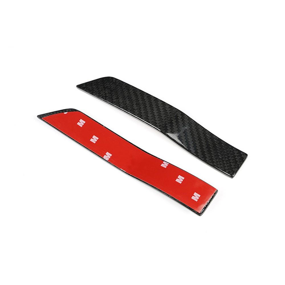 Black Carbon Fiber Fender Side Marker Plate Ornaments For 2015-21 Subaru WRX/STI