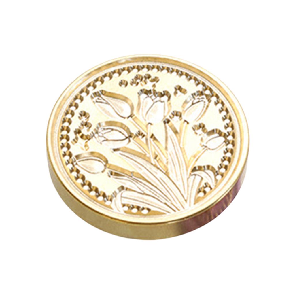 Emboss Sealing Wax Stamp Head Brass Sealing Stamp Wax Seal Stamp Head Replacement for Envelope Sealing Greeting Cards