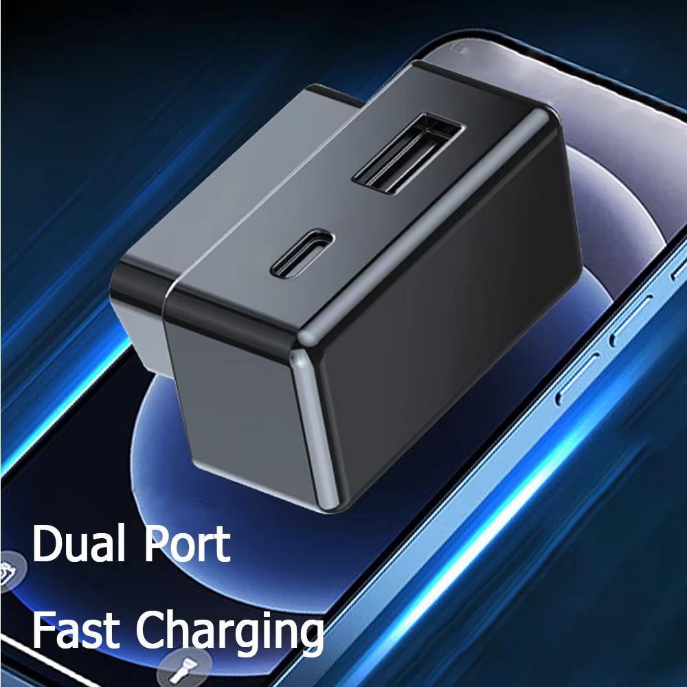 For Tesla Model 3/Y OBD Car Charger Dual Port Hidden PD Fast Charging Expansion Dock