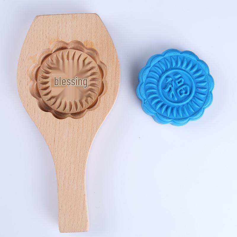 Jin Qiaokai Mid-Autumn Wooden Mooncake Pastry Mold