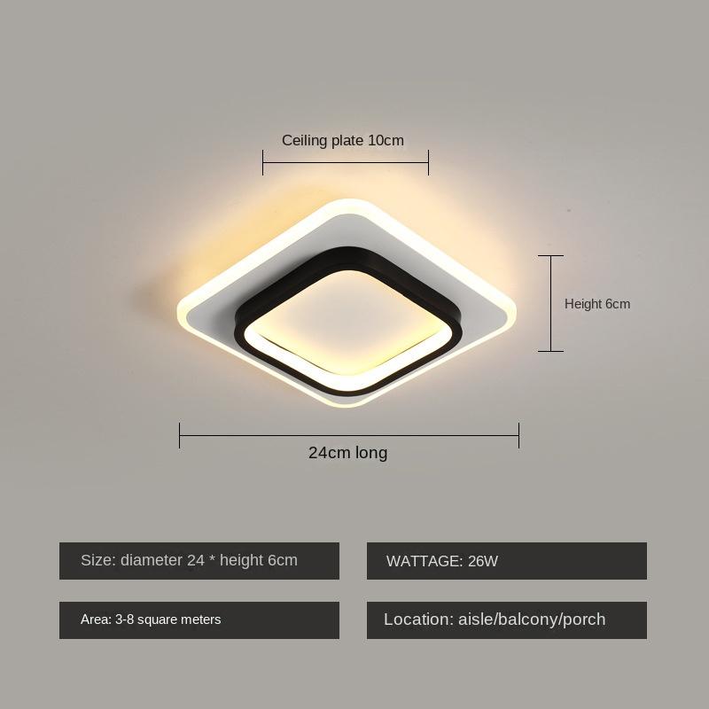 

Світлодіодний стельовий світильник Сучасний підвісний світлодіодний світильник для входу Вітальня Спальня Коридор Атмосферне освітлення Лампа мінімалізму