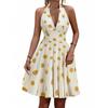 Women's Retro V Neck Polka Dot  Temperament Dress