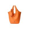 Polo Ralph Lauren Logo Solid Tote Bag Shopping Crossbody Leather Handbag Small Women Tote Bags Orange 428944657002