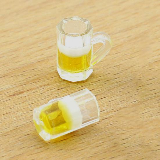 5Pcs Mini Beer Mugs Realistic Beautifully Small High Simulation Exquisite Decorative Compact 1/12 Dollhouse Miniature Cup Drinks Model Toy Scene Props
