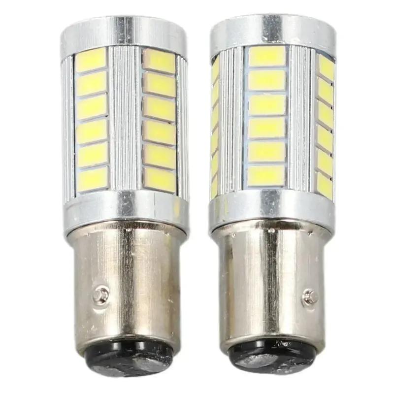 2Pcs 1157 P21/5W 380 BAY15D Car Stop Tail-Brake Light White LED Bulbs Lamp Light 33 12V 382 6000K Car Brake Light Taillight